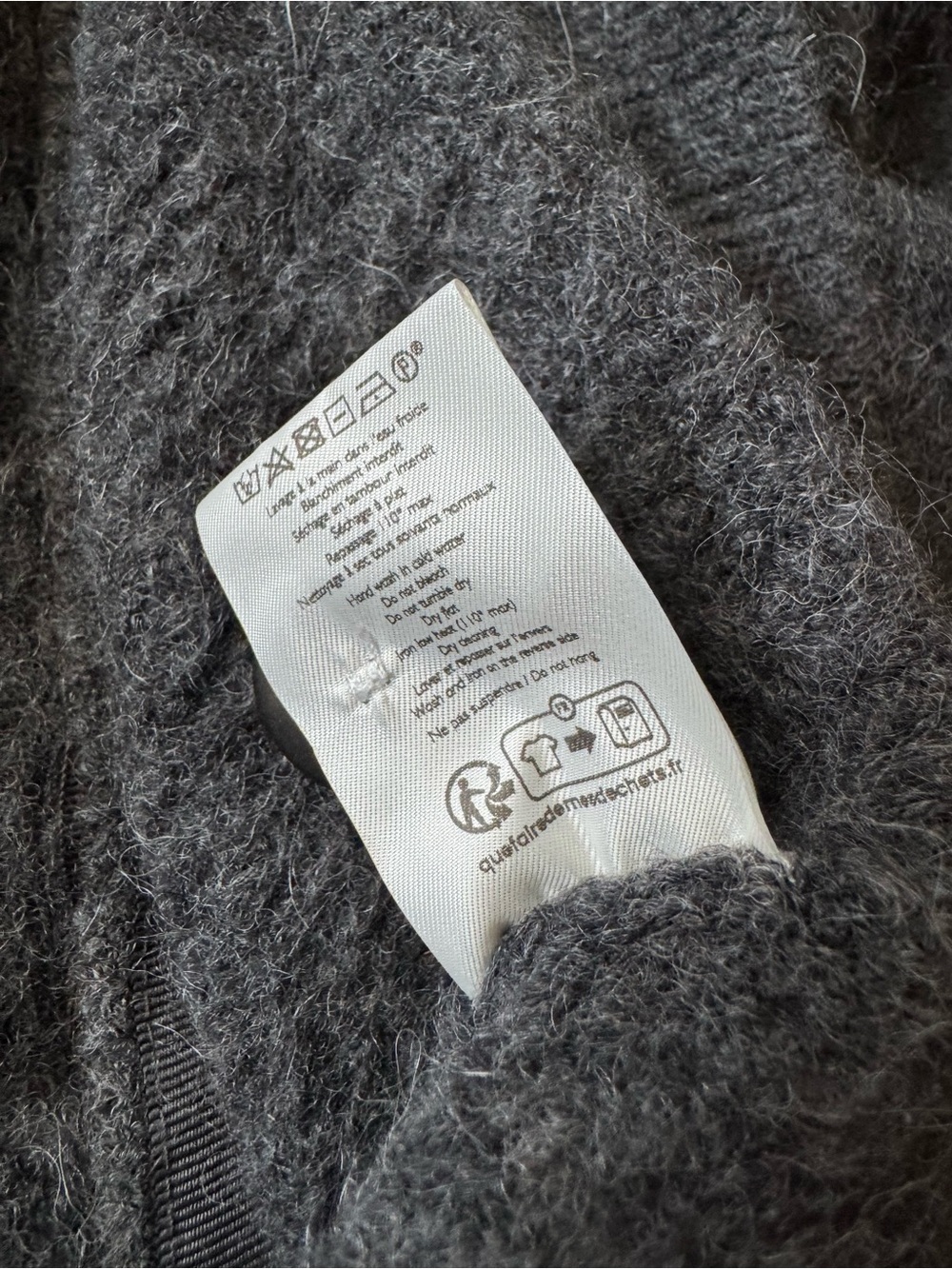 Sezane Othello Cardigan in Charcoal Grey - Picture 7 of 9